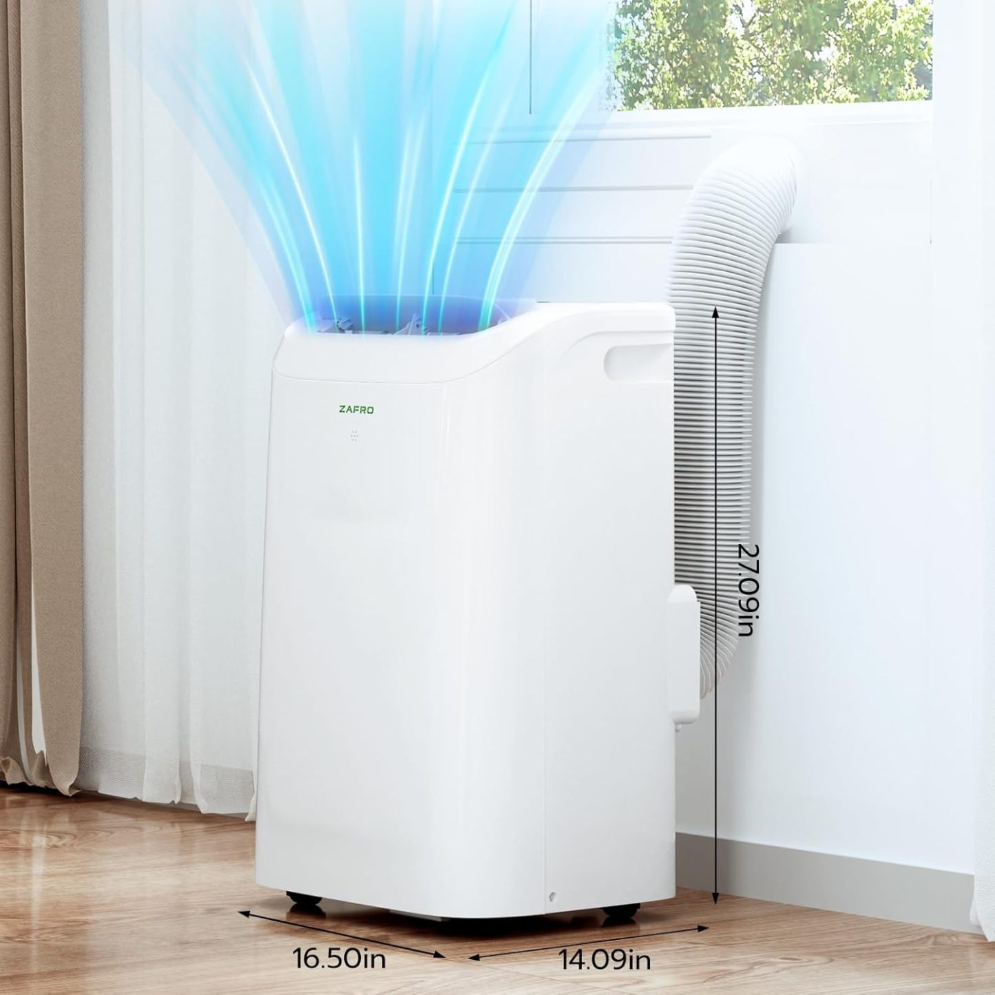 10,000 BTU Portable Air Conditioners, Cool/Fan/Dehumidifier/Sleep Modes Portable AC with Remote/LED Display/24Hrs Timer/Installation Kits for Home/Office/Dorms