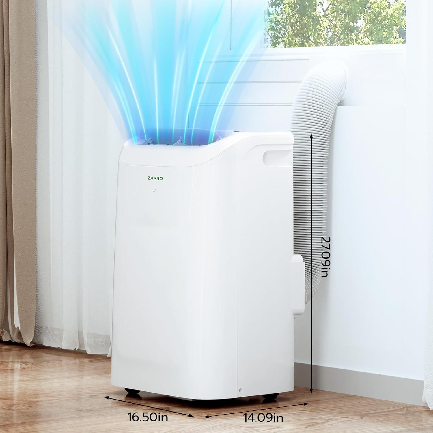 10,000 BTU Portable Air Conditioners, Cool/Fan/Dehumidifier/Sleep Modes Portable AC with Remote/LED Display/24Hrs Timer/Installation Kits for Home/Office/Dorms