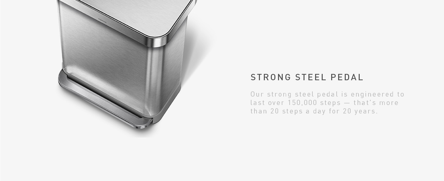 Strong Steel Pedal | Engineered to last over 150,000 steps - more than 20 steps a day for 20 years