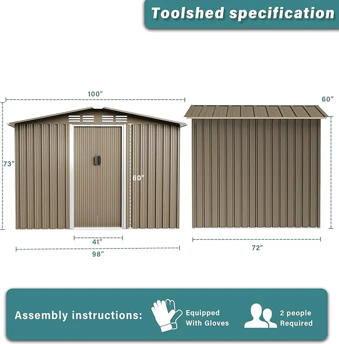 Gotland Outdoor Storage Shed