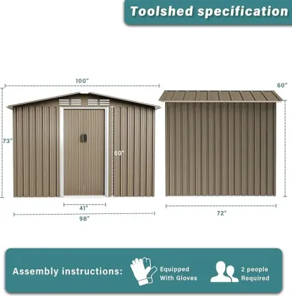 Gotland Outdoor Storage Shed