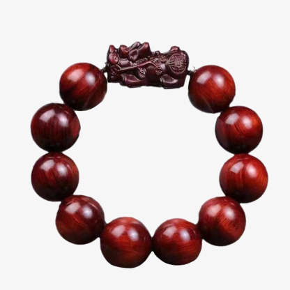 Buddha Stones Small Leaf Red Sandalwood PiXiu Protection Bracelet Bracelet BS 5