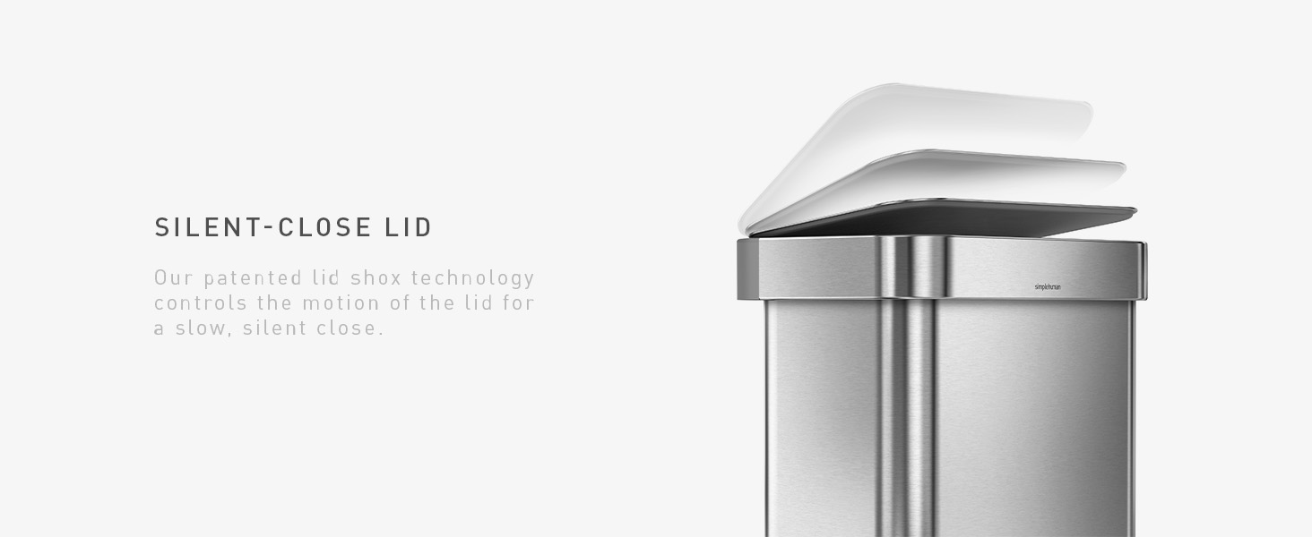 Silent-Close Lid | Our patented lid shox tech controls the motion of the lid for slow, silent close