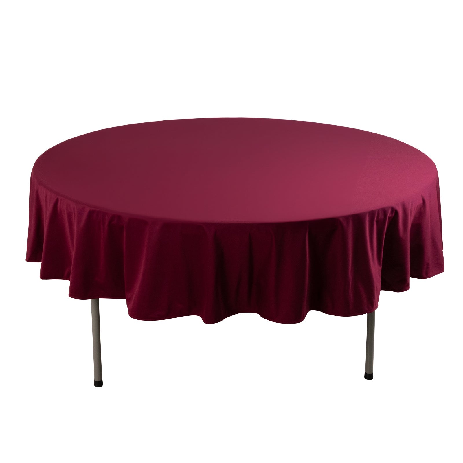 Scuba Round 90" Tablecloth Burgundy - Wrinkle Free & Stain Resistant Table Cover