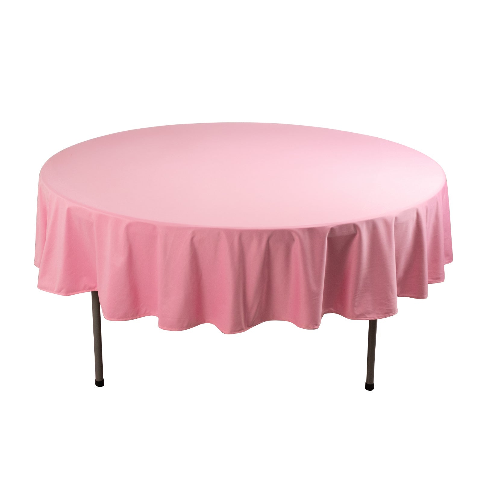 Scuba Round 90" Tablecloth Pink - Wrinkle Free & Stain Resistant Table Cover