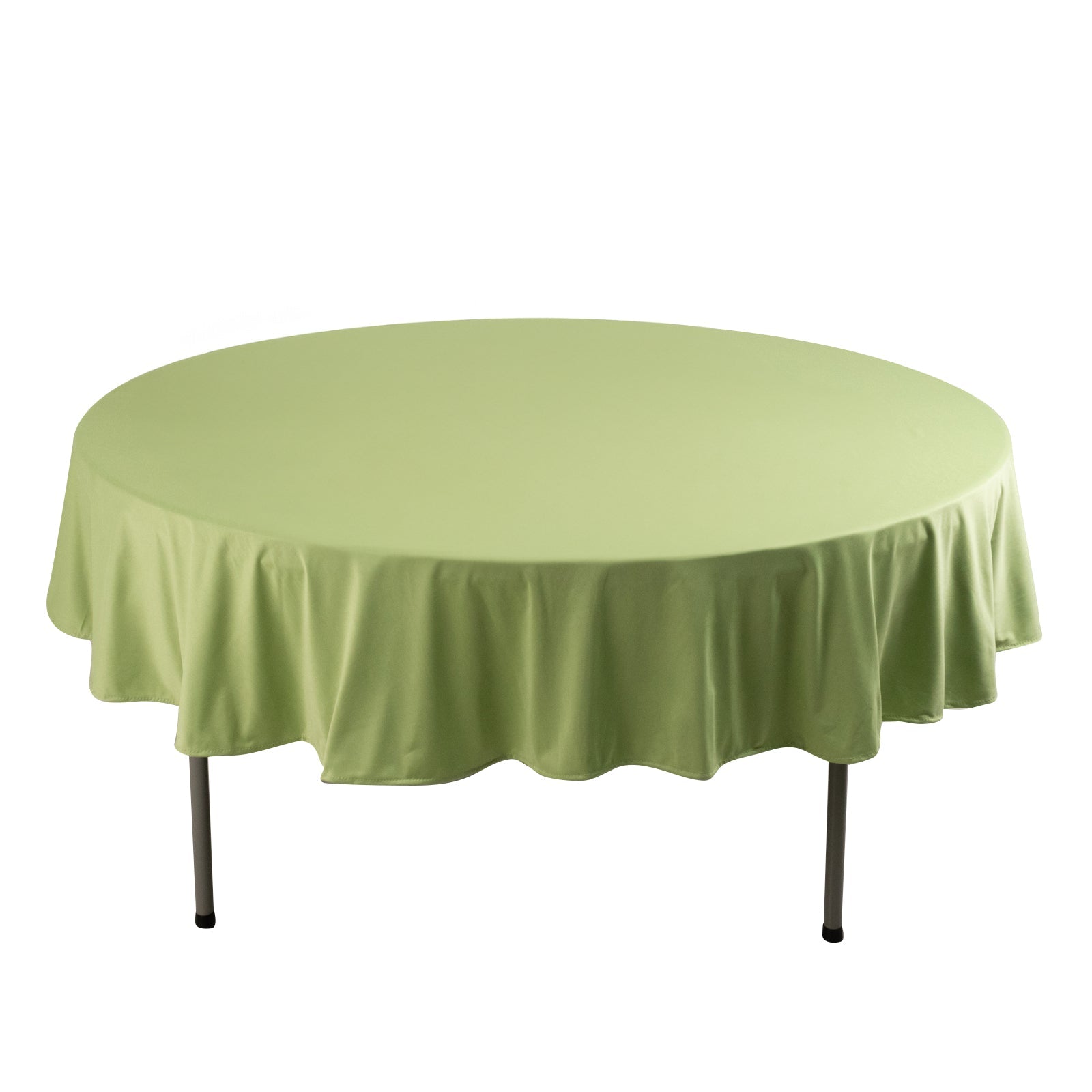 Scuba Round 90" Tablecloth Sage Green - Wrinkle Free & Stain Resistant Table Cover