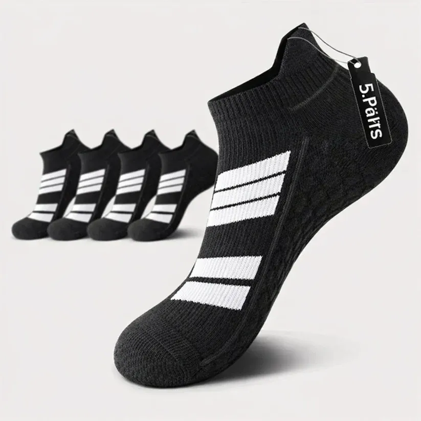 Stay-Put No-Show Sports Socks – Soft Cotton, Zero Slipping