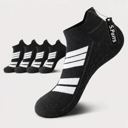 Stay-Put No-Show Sports Socks – Soft Cotton, Zero Slipping