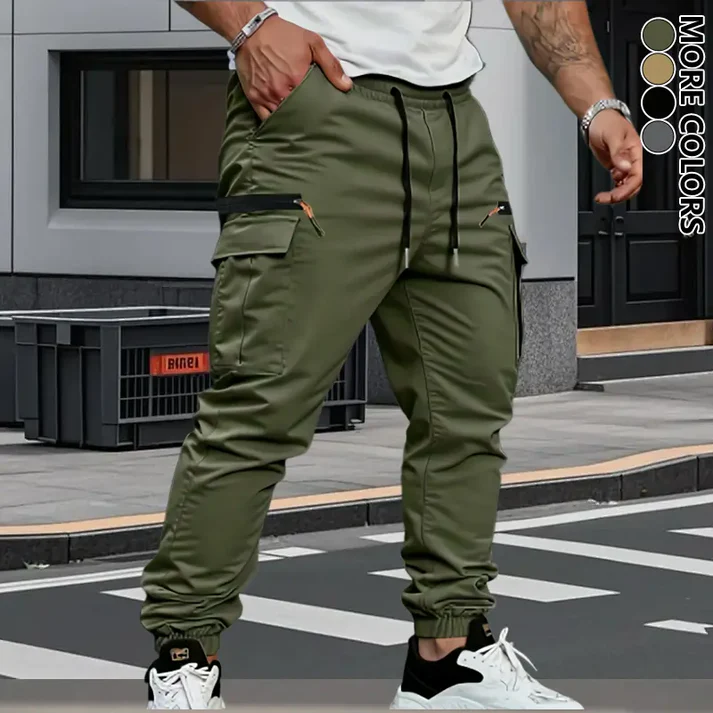 Men's Stretch Cargo Pants with Multiple Pockets