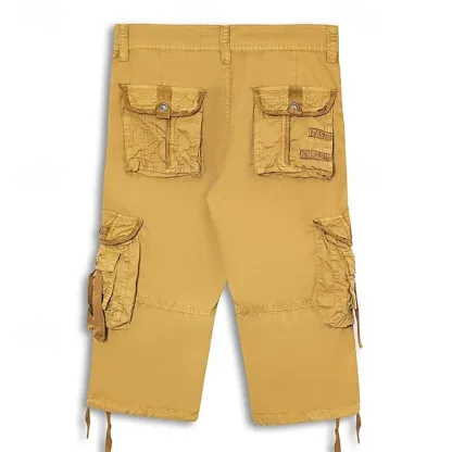 Men's Multi Pocket Plain Cargo Shorts