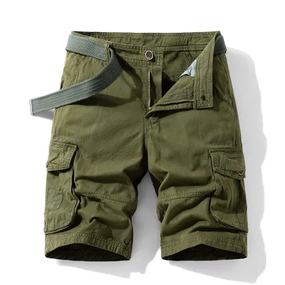 HomyJoy Casual Cotton Camo Multi-pocket Men Shorts