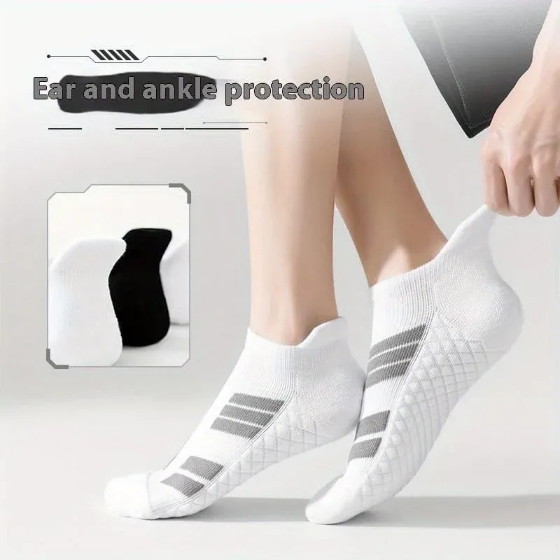 Stay-Put No-Show Sports Socks – Soft Cotton, Zero Slipping
