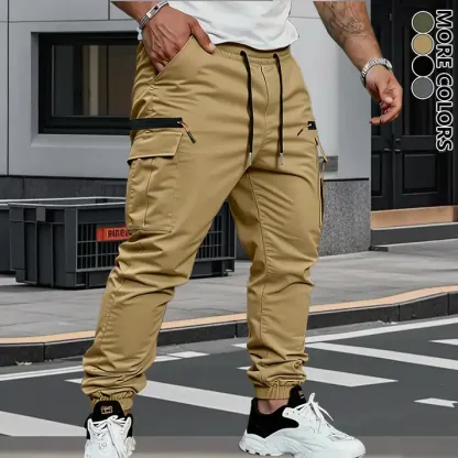 Men's Stretch Cargo Pants with Multiple Pockets
