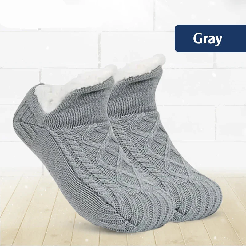 Black Friday 50% OFF - 🎁 Fleece-Lined Non-Slip Thermal Slippers Socks-Buy 2 Pcs Get Free Shipping