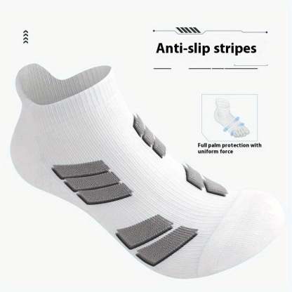 Stay-Put No-Show Sports Socks – Soft Cotton, Zero Slipping