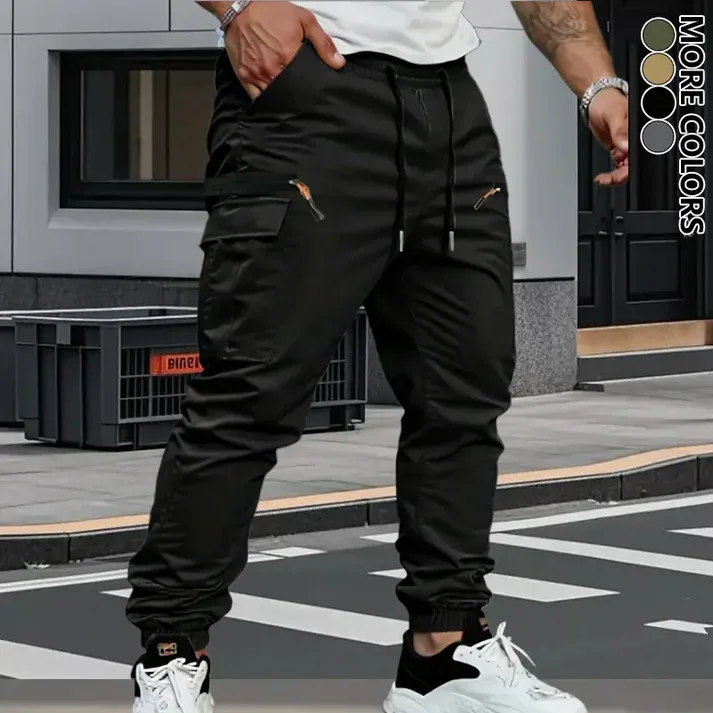Men's Stretch Cargo Pants with Multiple Pockets