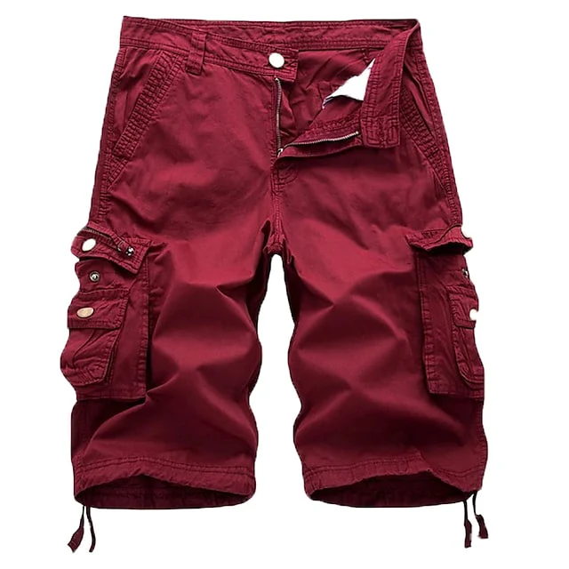 HomyJoy Men's Cargo Shorts Multi Pockets Twill Cargo Shorts