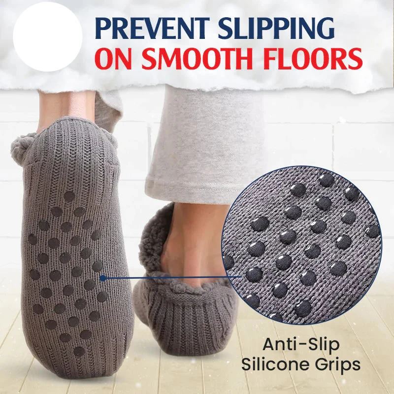 Black Friday 50% OFF - 🎁 Fleece-Lined Non-Slip Thermal Slippers Socks-Buy 2 Pcs Get Free Shipping