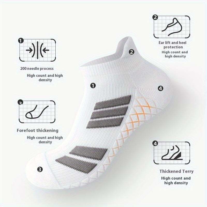 Stay-Put No-Show Sports Socks – Soft Cotton, Zero Slipping