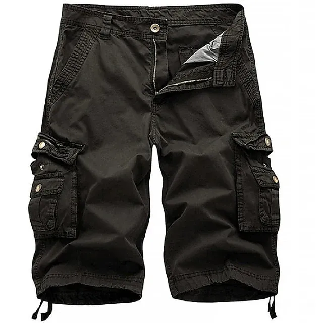 HomyJoy Men's Cargo Shorts Multi Pockets Twill Cargo Shorts
