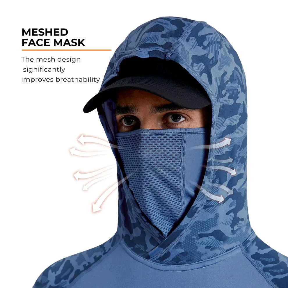 Outdoor activity essential—hooded mask integrated design