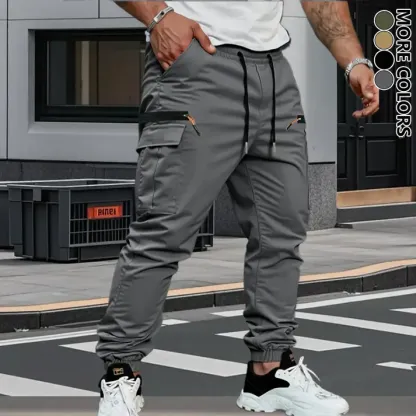Men's Stretch Cargo Pants with Multiple Pockets