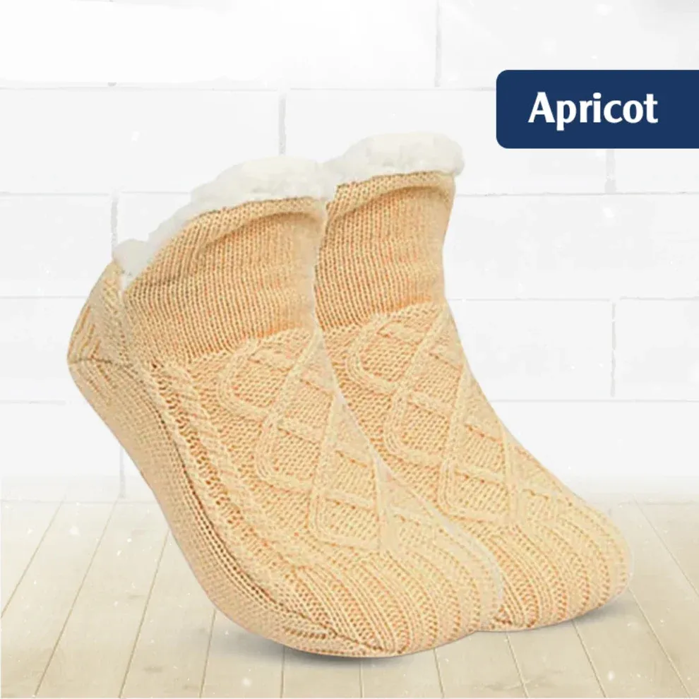 Black Friday 50% OFF - 🎁 Fleece-Lined Non-Slip Thermal Slippers Socks-Buy 2 Pcs Get Free Shipping