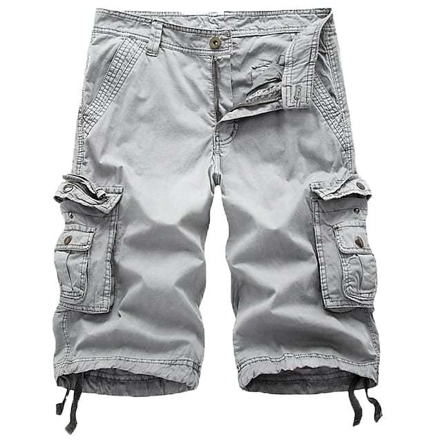 HomyJoy Men's Cargo Shorts Multi Pockets Twill Cargo Shorts