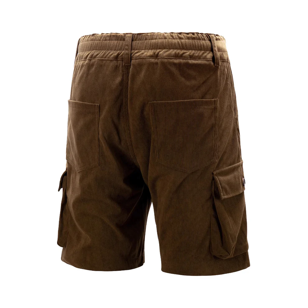 HomyJoy Men's Multi-Pocket Corduroy Cargo Shorts