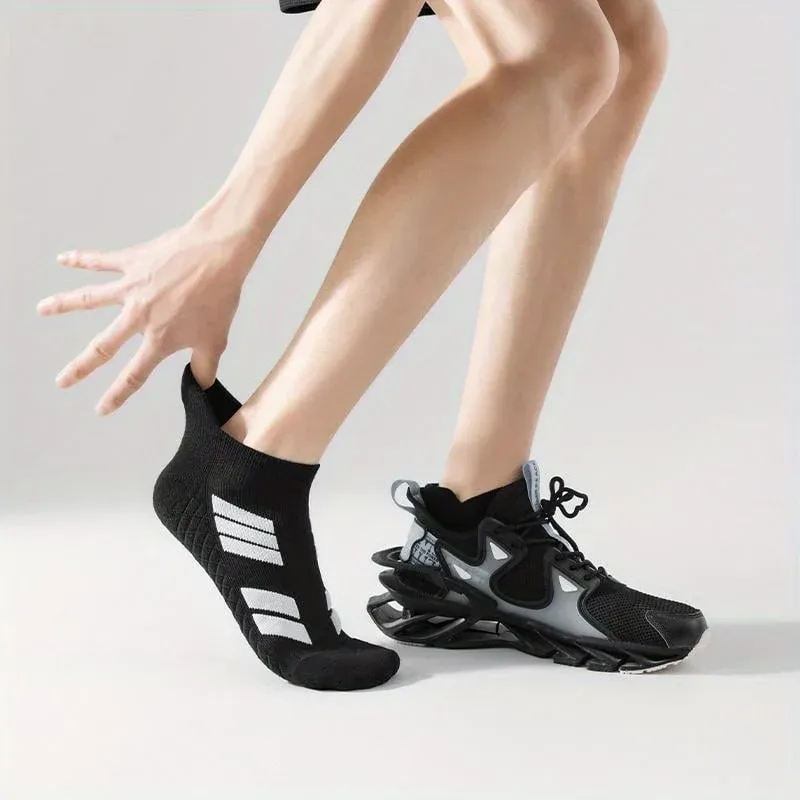 Stay-Put No-Show Sports Socks – Soft Cotton, Zero Slipping