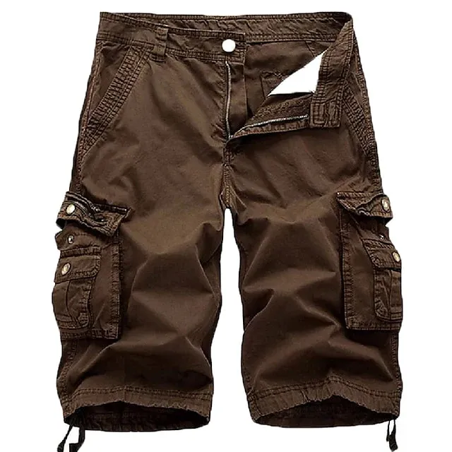 HomyJoy Men's Cargo Shorts Multi Pockets Twill Cargo Shorts