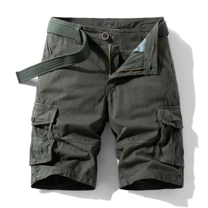 HomyJoy Casual Cotton Camo Multi-pocket Men Shorts