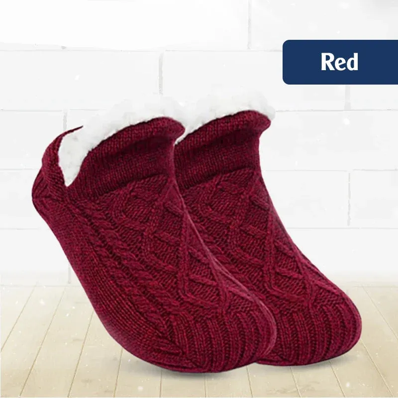 Black Friday 50% OFF - 🎁 Fleece-Lined Non-Slip Thermal Slippers Socks-Buy 2 Pcs Get Free Shipping