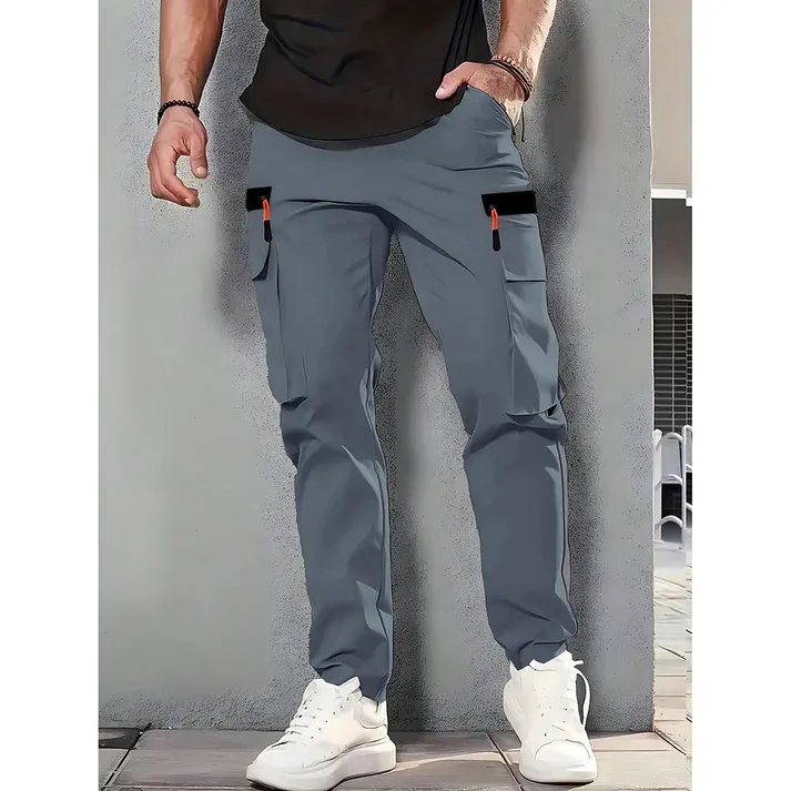 Men's Stretch Cargo Pants with Multiple Pockets