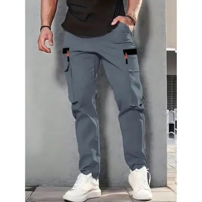 Men's Stretch Cargo Pants with Multiple Pockets