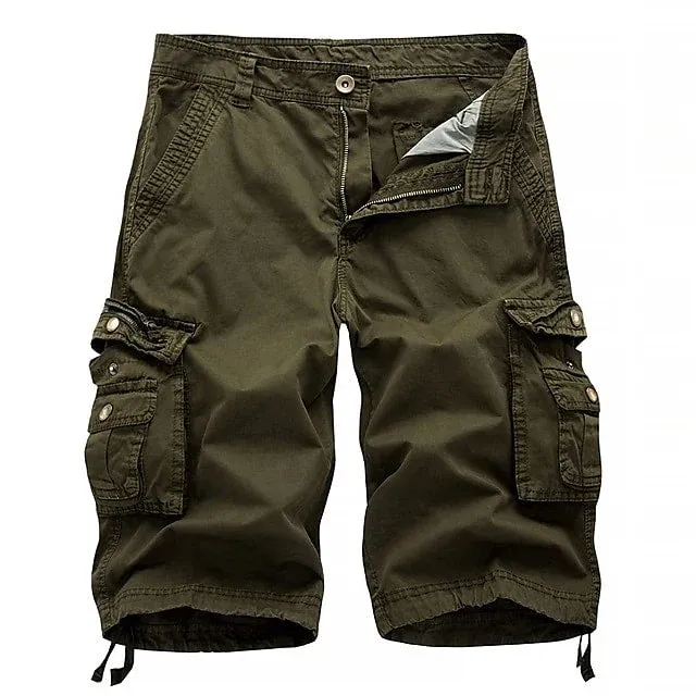 HomyJoy Men's Cargo Shorts Multi Pockets Twill Cargo Shorts