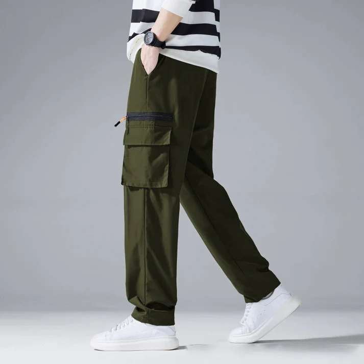 Men's Stretch Cargo Pants with Multiple Pockets