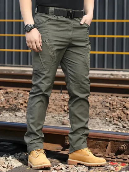Men's Multi-Pocket Tactical Cargo Work Pants