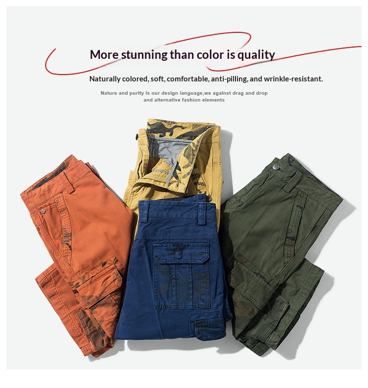 HomyJoy Men's Cargo Shorts Camouflage Pants