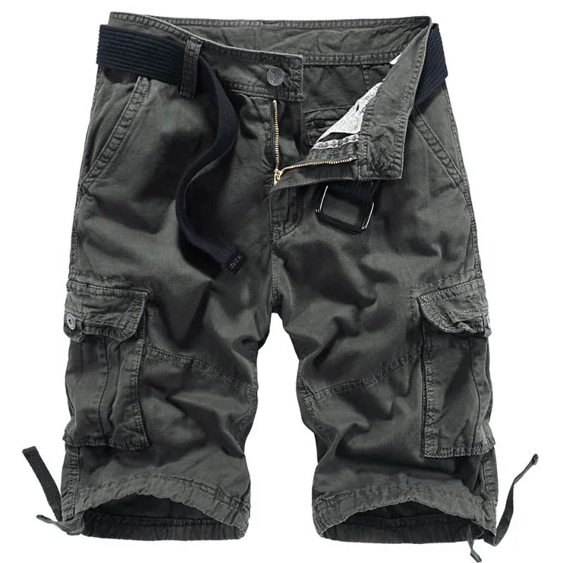 Overalls Multi-pocket Plus Size Five-point Men's Beach Shorts