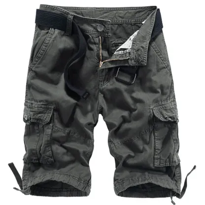 Overalls Multi-pocket Plus Size Five-point Men's Beach Shorts