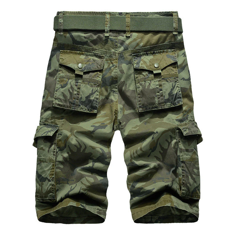 HomyJoy Casual Cotton Camo Multi-pocket Men Shorts