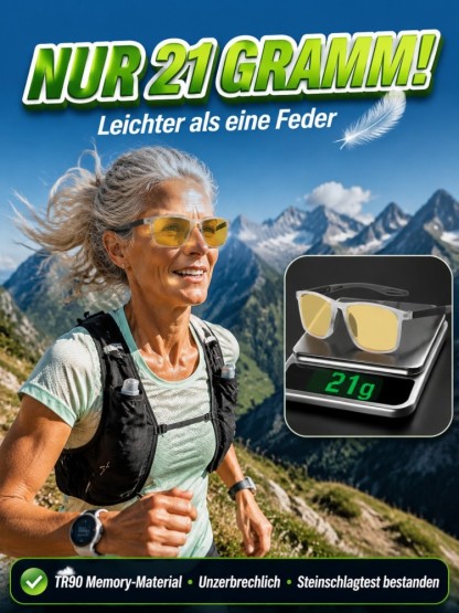 【Tag und Nacht verwendbar】Ultraleichte Sport-Nachtlesebrille