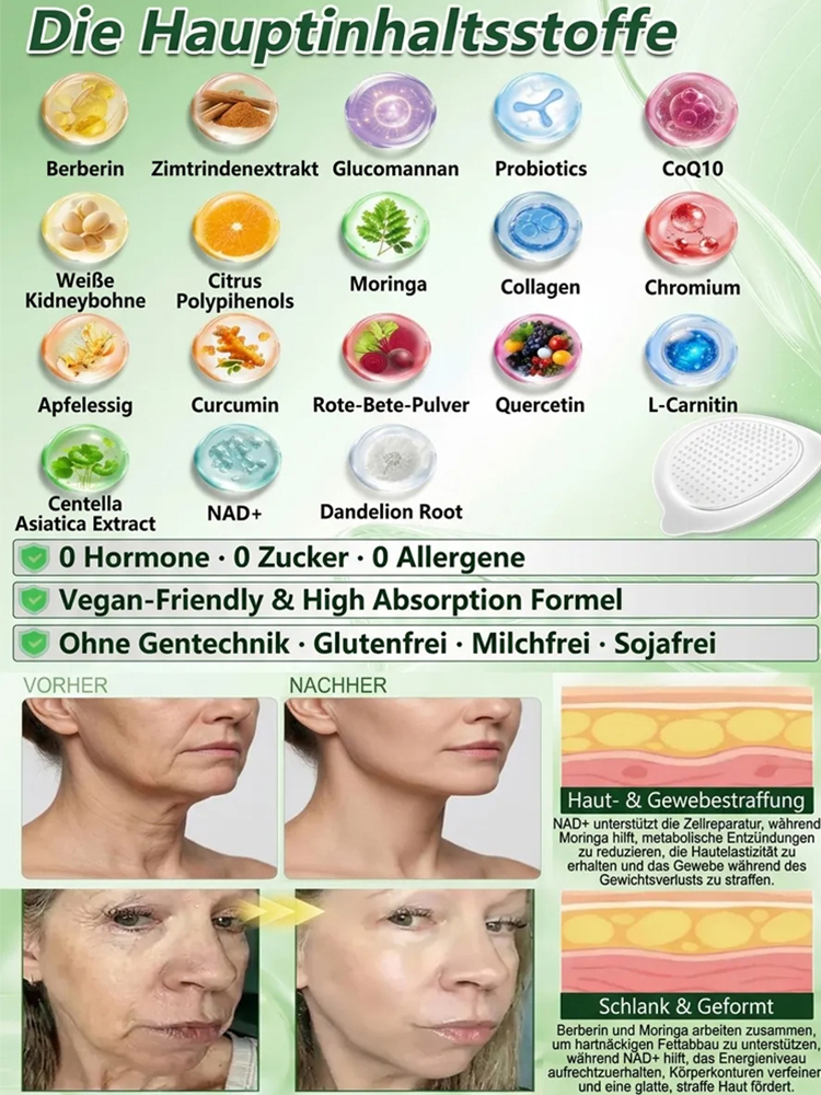 【Ausgleich des Blutzuckerspiegels】Fortschrittliches Nano-Mikronadel-Pflaster