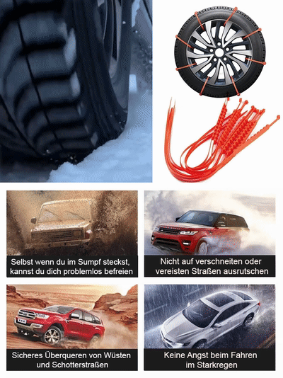 【Wiederverwendbar】Rutschfeste Nylon-Schneeketten, Halber Preis, begrenzte Stückzahl