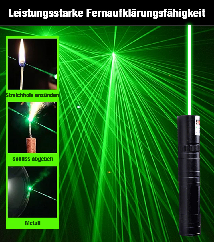 Rot-Grün Laserpointer | Extrem hell | Einzelpunkt | Sicher Klasse 2 | Spar-Set