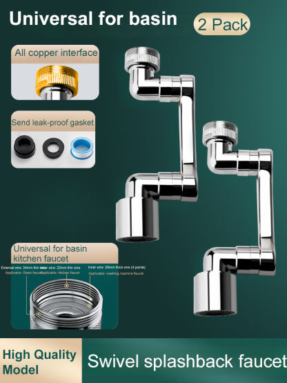 [Multi-function mechanical arm extension and rotation] Splash-proof faucet