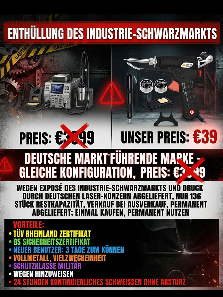 90-480 Grad Celsius einstellbares tragbares Laserschweißgerät 899A Schwarz