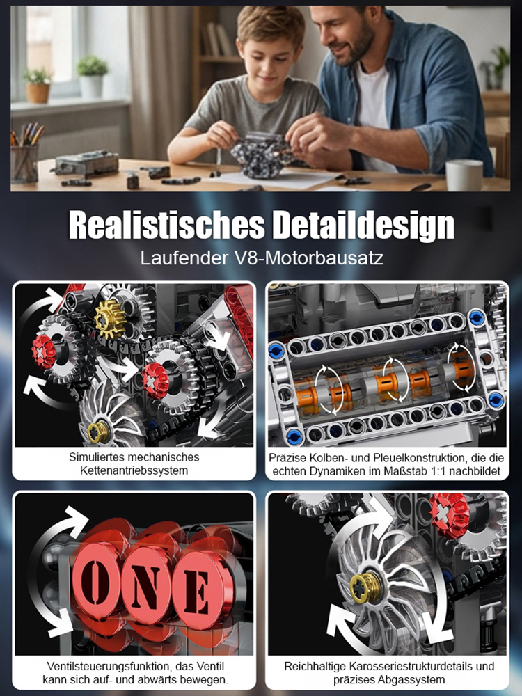 【Echtstartfähiges】Maschinentechnologie-V8-Motorantriebsgruppe