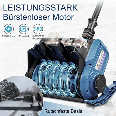 【100 m² geräumt in nur 3 Minuten!】Hochleistungs-Lithium-Schneefräse für den Hausgebrauch